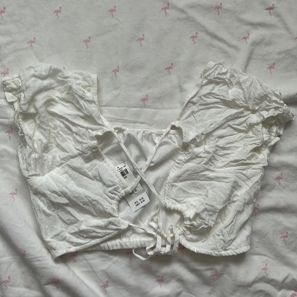 White puffy crop top - Picture 2 of 5